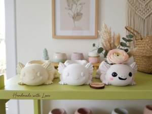 diy axolotl aus gips zum bemalen