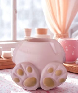 gips deko teddy in vintage kreidelook(2‑teilig, befüllbar)