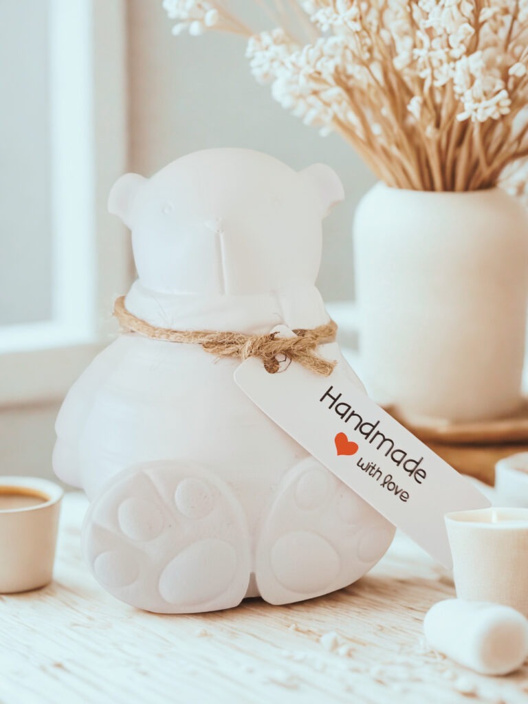 2 tlg.Gips Teddy individuell zum Gestalten