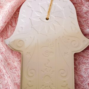 hamsa hand aus naturbelassenem gips mit duftöl „angel“ (10 ml)