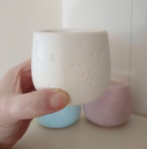 deko‑gefäß „sternchen“ – handgegossen, leer & in vielen farben