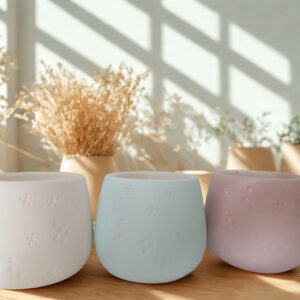 deko‑gefäß „sternchen“ – handgegossen, leer & in vielen farben