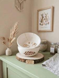 Handgefertigte Schüssel, sehr edel