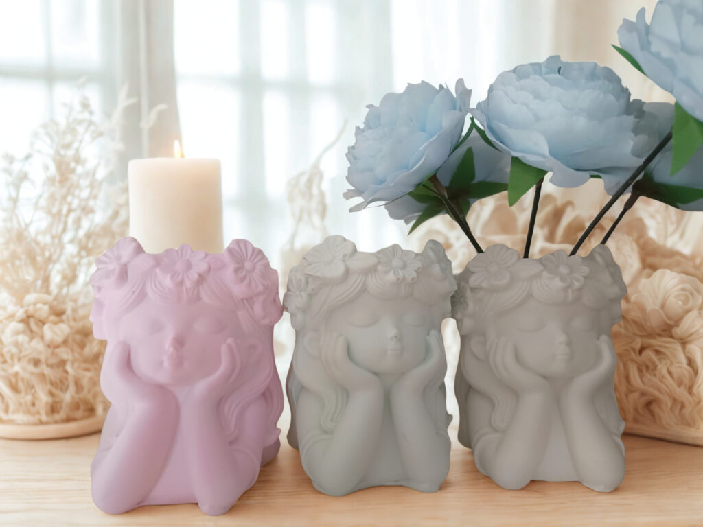 blumenmädchen lilly | handgefertigt aus gips |diy