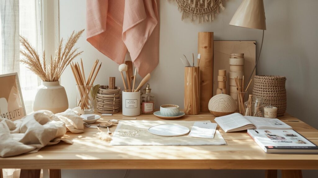 „Bevor die Magie beginnt: mein Atelier im ersten Morgenlicht.“