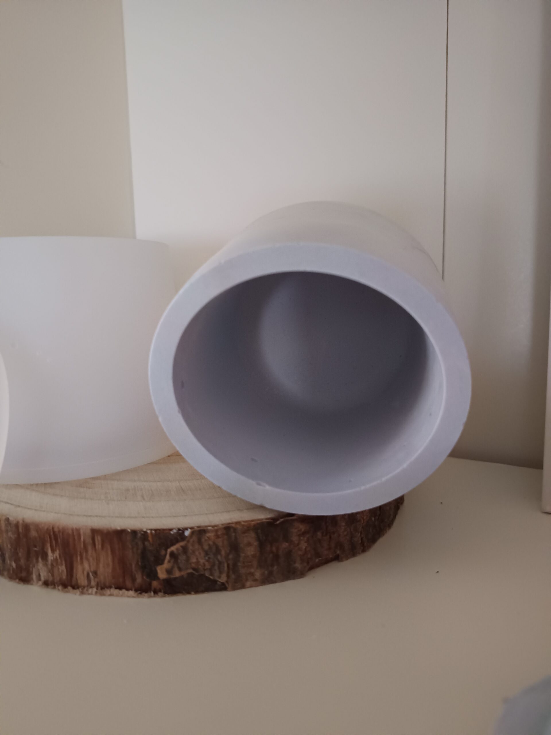 2er-Set Silikon-Kerzengefäßformen mit Deckel | Gebraucht | Wachs | Gips – Bild 8