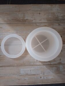 2er-Set Silikon-Kerzengefäßformen mit Deckel