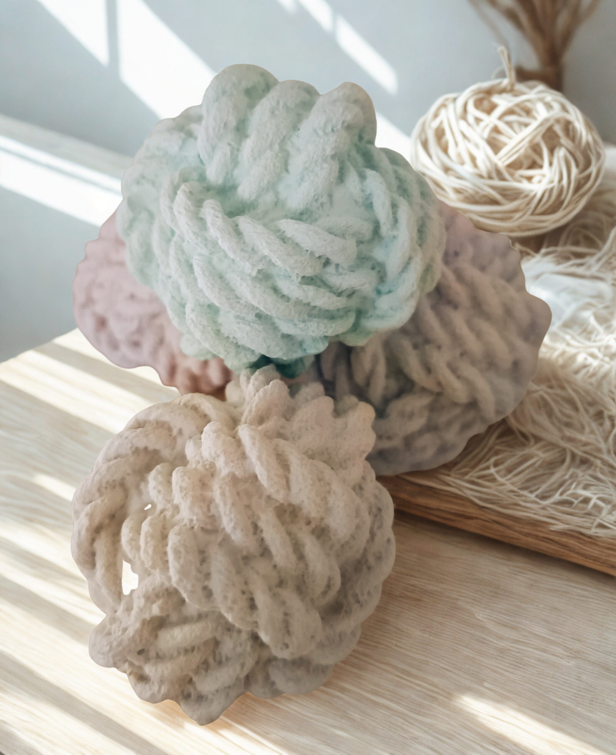 Duftstein „Wollknoll“ – handgegossen aus Gips