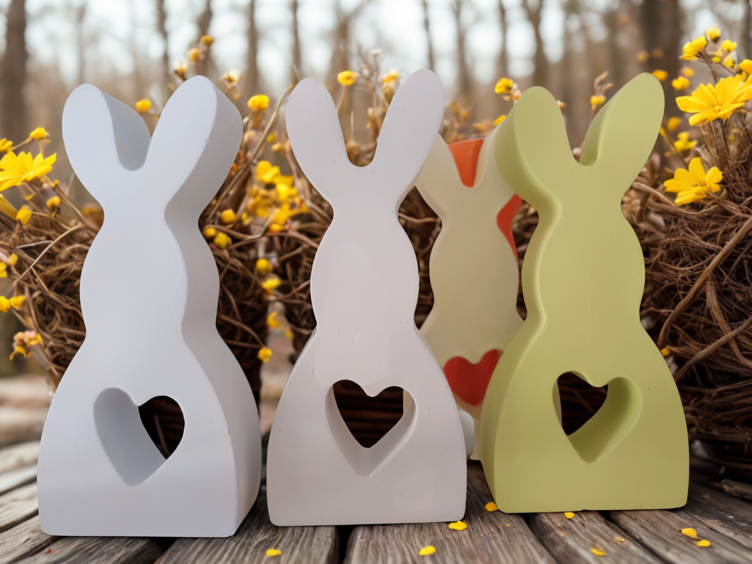 Handgefertigte Osterhasen aus Gips | Mit Farbwunsch – Bild 3