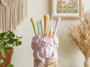 blumenmädchen lilly | handgefertigt aus gips | diy