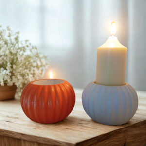 Mini‑Kerzenhalter / Blumentopf aus Gips
