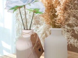 Handgefertigte Gipsvase – Skandinavischer Minimalismus (10 cm)