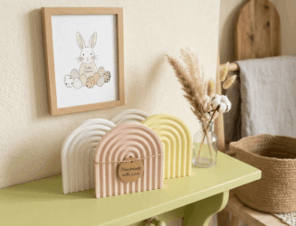 Hygge Regenbogen aus Gips (auch zum Selbstbemalen)