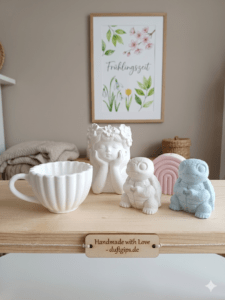 Handgefertigte Gipstasse